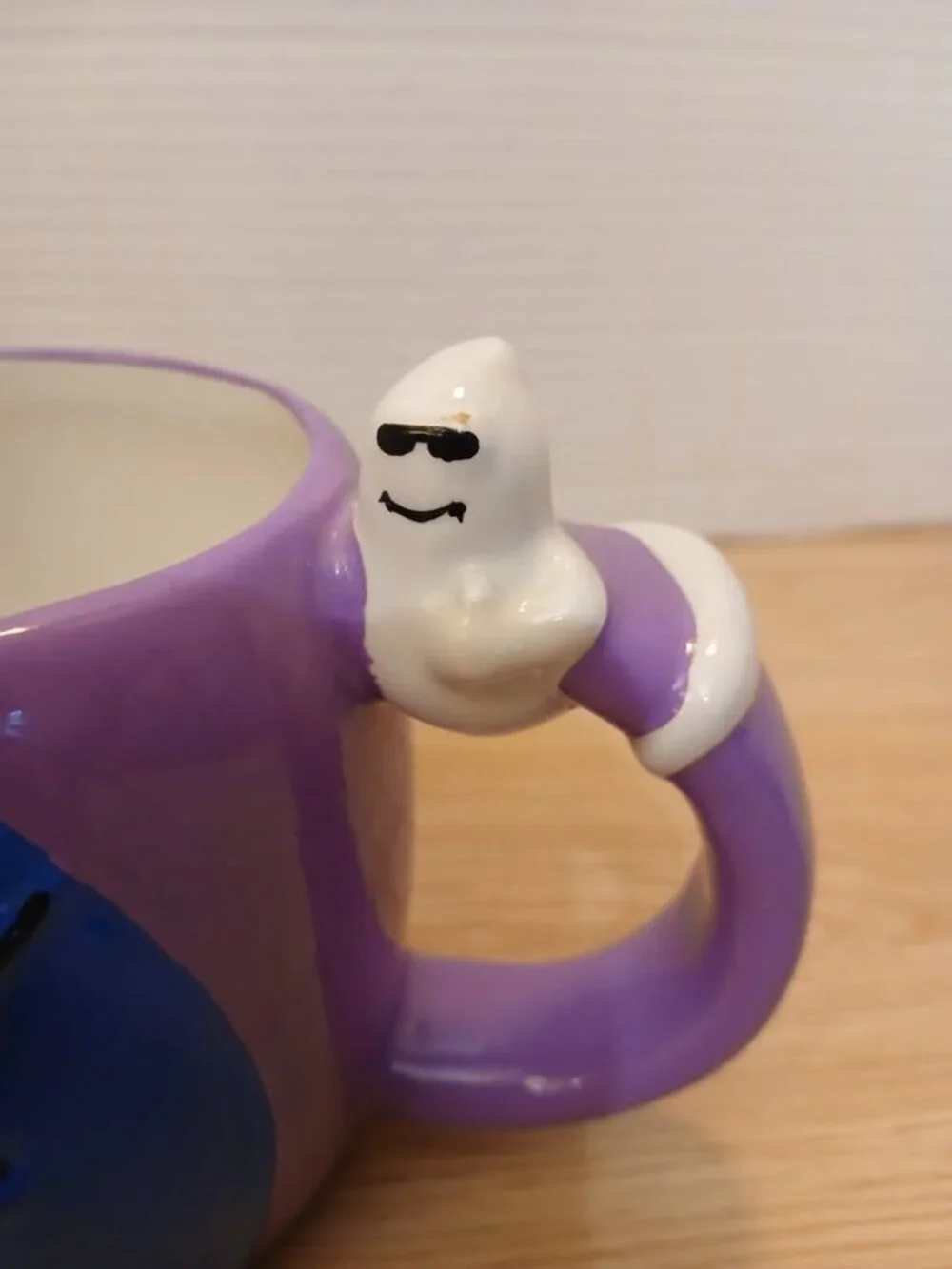 M&M Candies Halloween Ghost Blue Purper Ceramic 16 oz Mug Cup